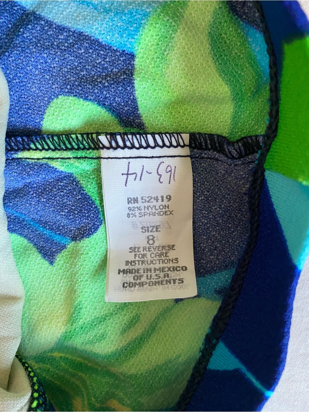 Vintage Made in the USA La Blanca Blue Floral Bikini Set - Picture 5 of 10